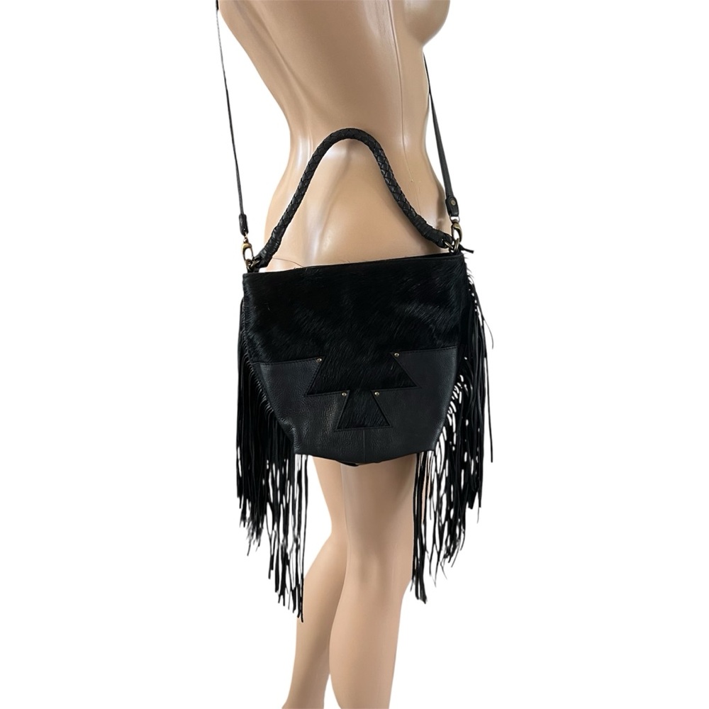 Genuine Leather Cowhide Handbag Crossbody Tote Bag Boho Western